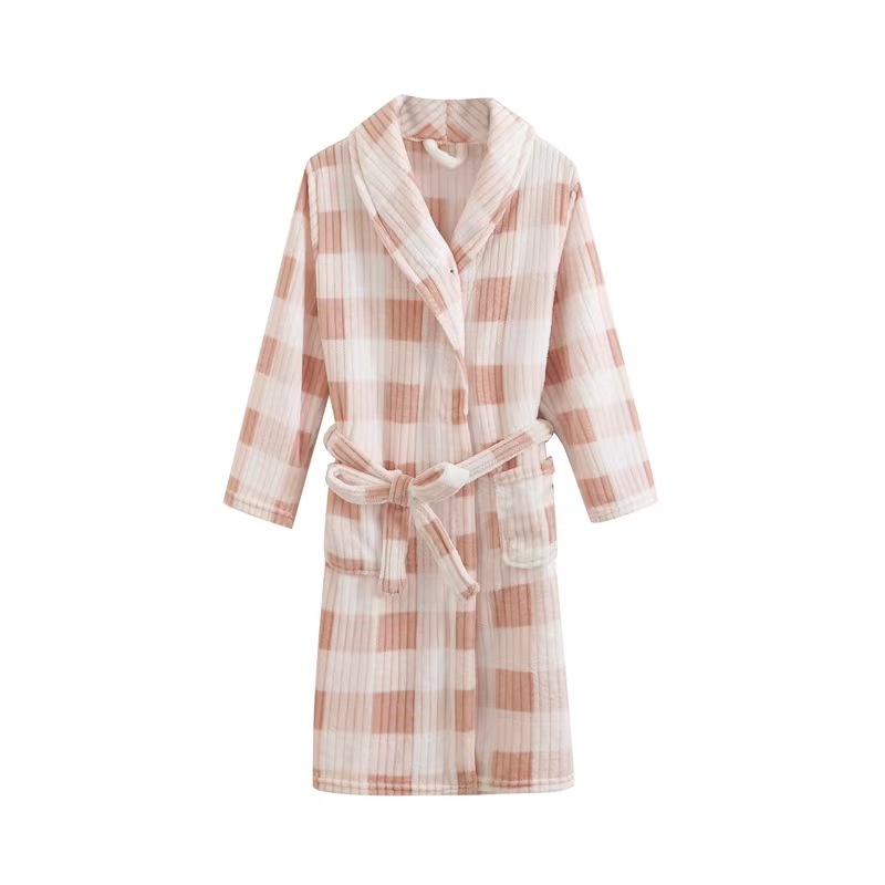 Camicia da notte in flanella da donna pigiama invernale caldo_voghion.com