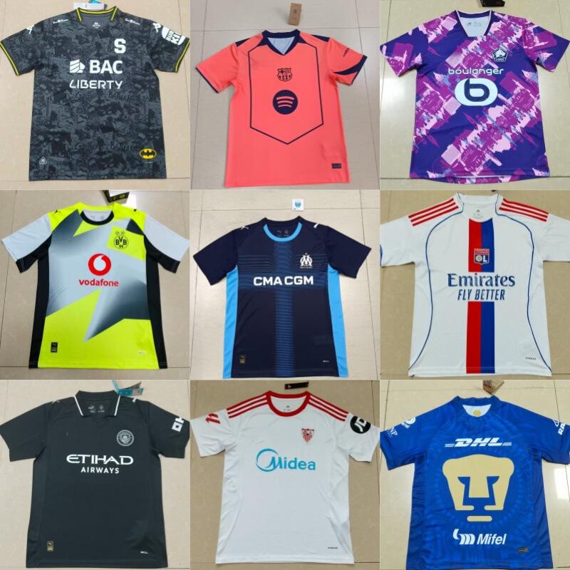 Lille Away Sevilla Jersey Summer Quick-Drying Breathable Short-Sleeved Game Training Uniform Sports Casual Top Lille Away Sevilla Jersey Summer Quick-Drying Breathable Short-Sleeved Game Training Uniform Sports Casual Top