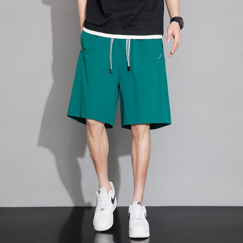 Nuevos pantalones cortos de verano para hombres, cinco puntos de la ciudad, herramientas al aire libre, tendencia, carga, relajado, casual, simple, color sólido