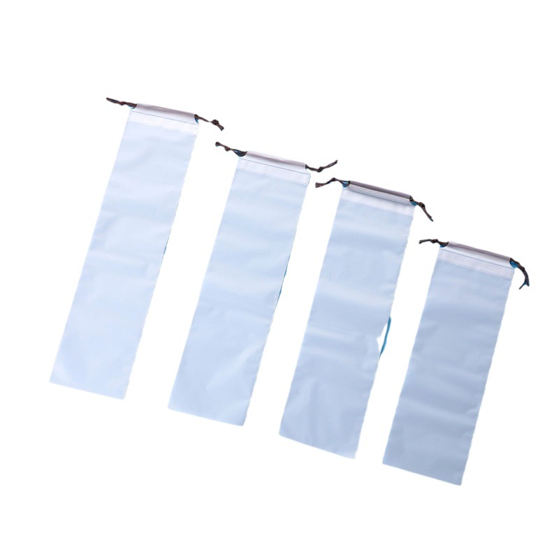 Pe bolso con cordón esmerilado al por mayor grueso ropa interior transparente calcetines zapatos ropa a prueba de polvo embalaje bolsa de almacenamiento de viaje