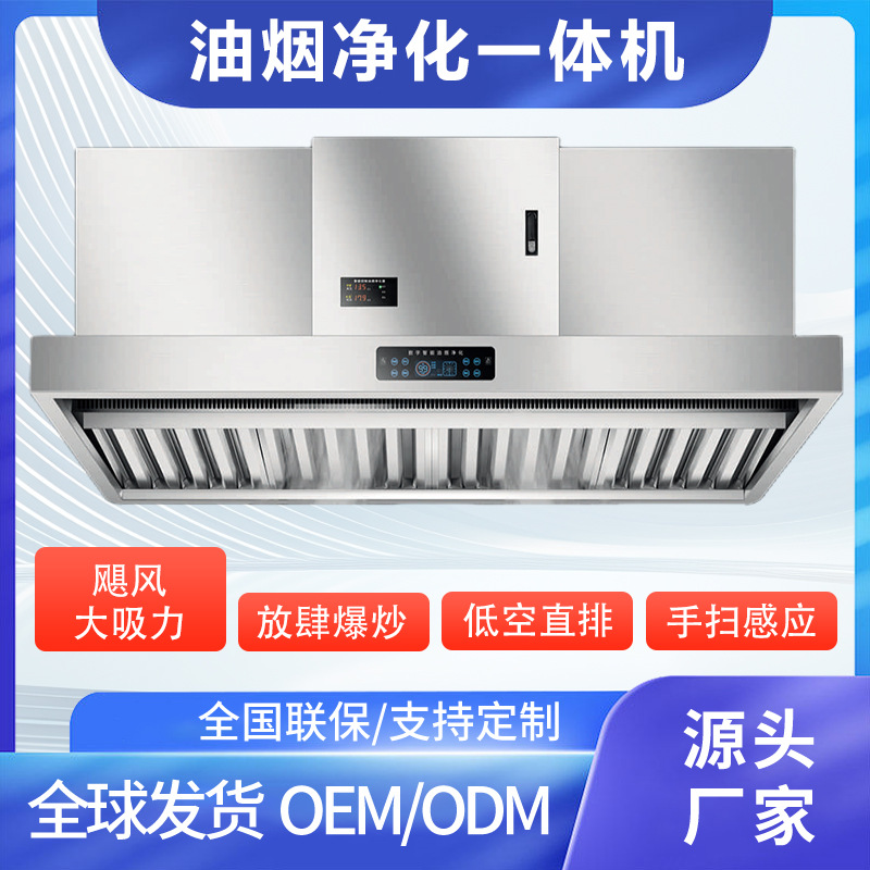 商用油烟净化一体机工业净化设备饭店餐饮厨房环保排放油烟净化器