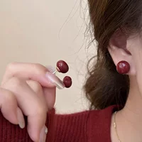 Супер бело-красные булочки, жемчужные серьги, легкие экстравагантные, высокий темперамент, уникальные серьги, женские ретро-серьги