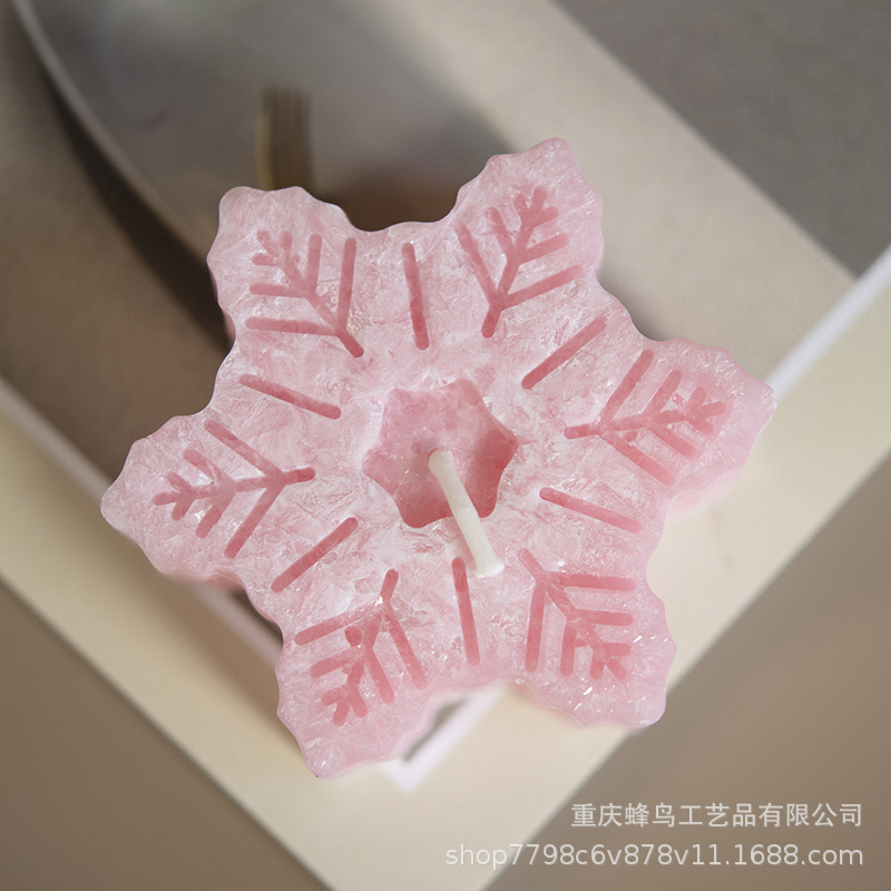 Navidad Año Nuevo copo de nieve aromaterapia decoración de la ventana del hogar banquete vela decoración vacaciones niños cumpleaños personal regalo