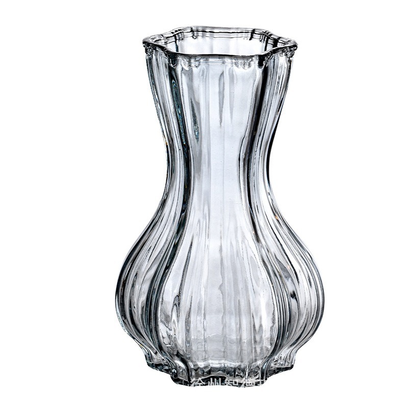 Ornamentación nórdica en el viento de alto valor visual jarrón hidropónico de alto nivel de flores al por mayor jarrón de vidrio creativo estilo de ajo