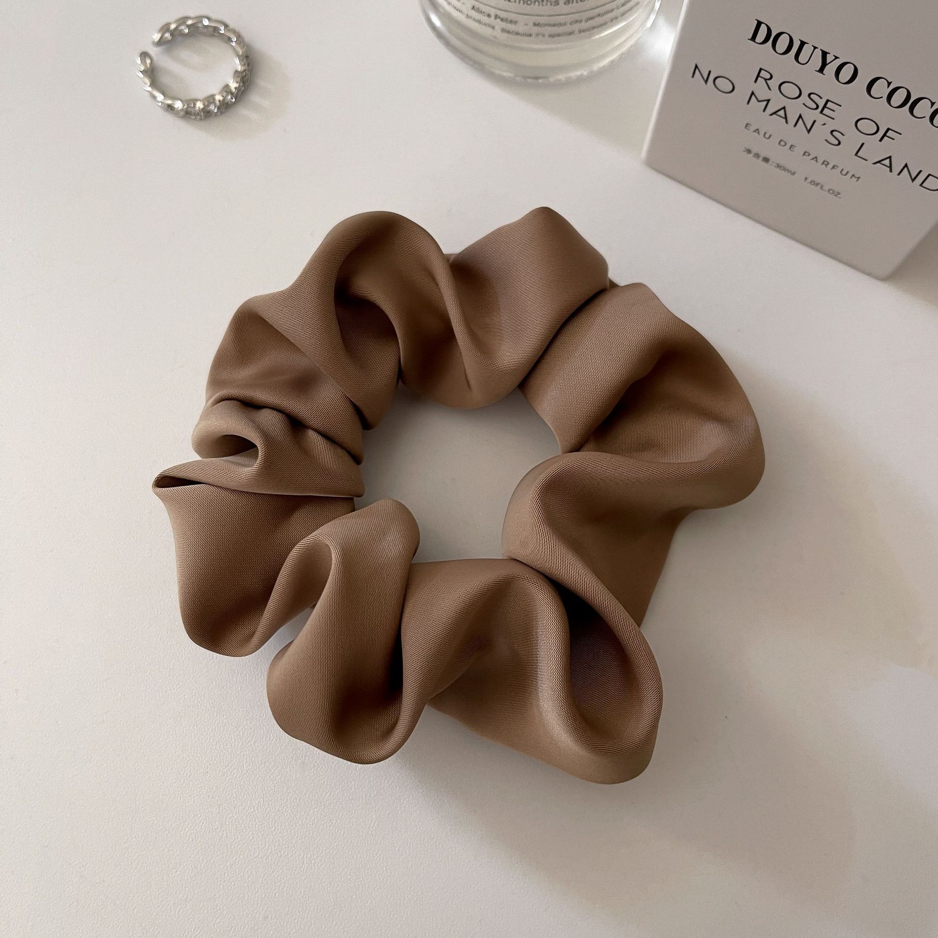 Fashion Style Fashion Women'S Solid Color Silk Cloth Satin Hair Tie