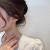 Fashionable silver needle, long sophisticated earrings with tassels, internet celebrity, flowered, mid-length