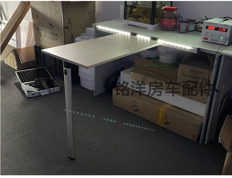 RV Refitting Table Leg Accessories Trailer Storage Table Foot Hidden Dining Foot Table Aluminum Alloy Bracket Folding Table Leg