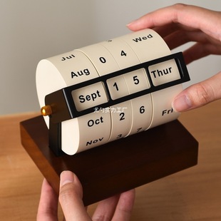 New calendar wheel perpetual calendar 2025 large rotating office desktop decoration desk calendar diy company group purchase