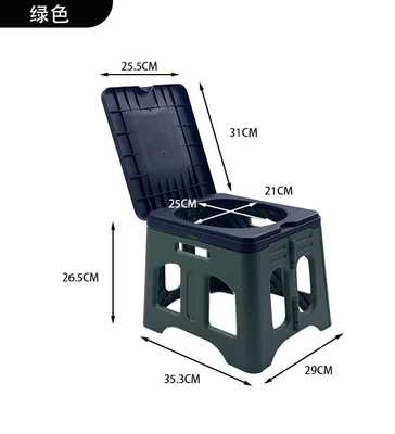 Kempinq və səyahət: Thickened and Enlarged, Portable for - military-green-toilet-stool-storage-bag-garbage-bag