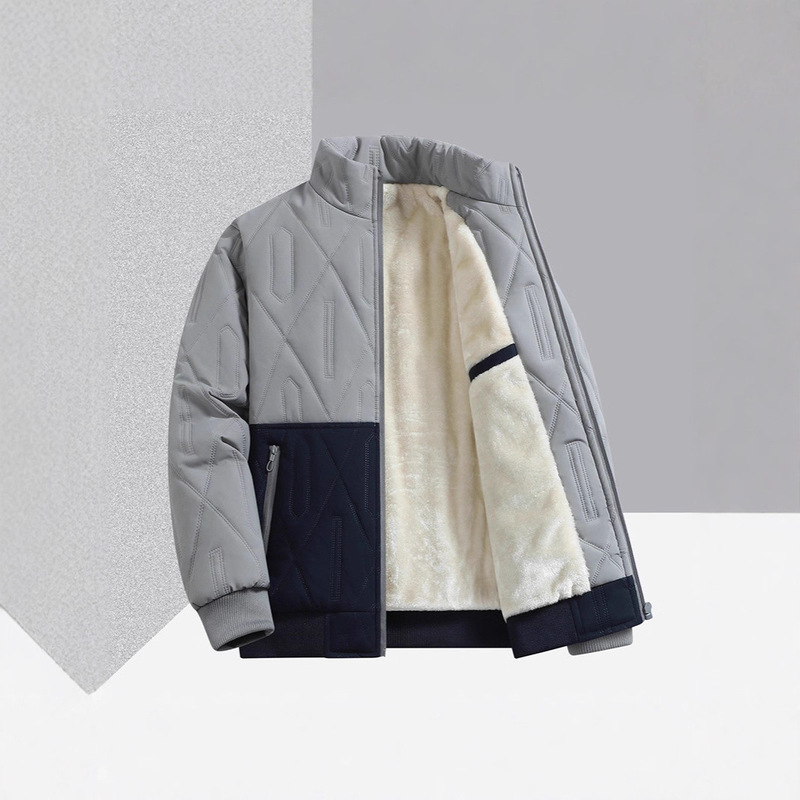 2026 New Men's Autumn and Winter Cotton Jacket, Trendy and Fashionable Thickened Quilted Cotton Coat for Couples-2569- 2026 New Men's Autumn and Winter Cotton Jacket, Trendy and Fashionable Thickened Quilted Cotton Coat for Couples-2569-