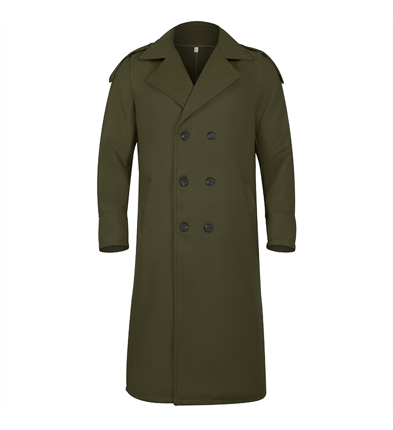 Lang uldfrakke til mænd til efterår og vinter elegant_voghion.com