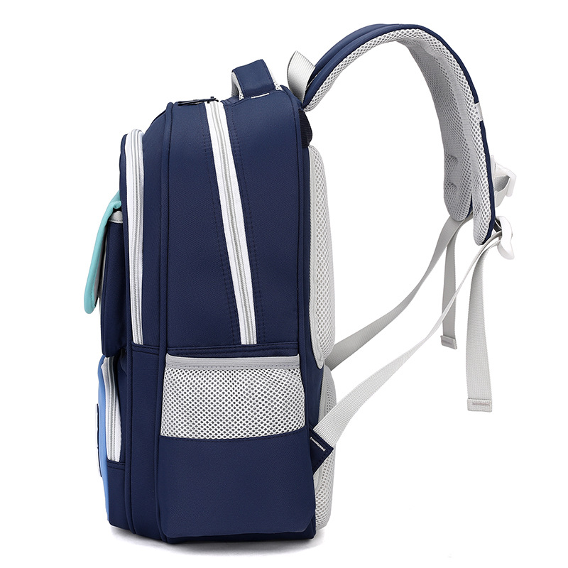 Mochila de pescado natural para estudiantes de primaria de grado 1 - 3 - 6 para niños de gran capacidad para reducir la carga mochila para niños y niñas al por mayor