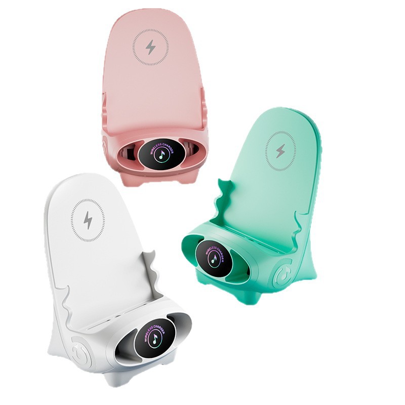 Nuevo soporte creativo para teléfono móvil, silla pequeña, cargador inalámbrico, soporte de escritorio para ver series, soporte para teléfono para usar de forma cómoda.
