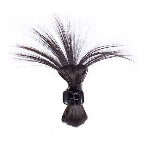 Half-tied chicken feather shuttlecock head lazy chicken nest bun head wig clip fountain high ponytail spicy girl hair clip wig pack 