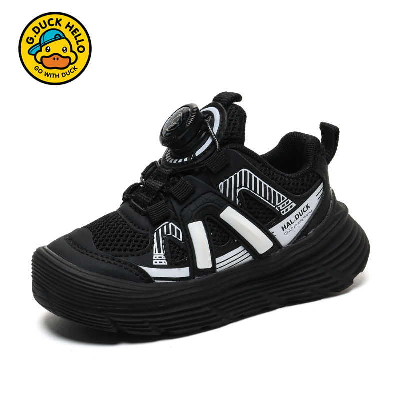 Pato amarillo zapatos para niños zapatos para niñas 2025 nuevo primavera y otoño zapatos de malla para niños zapatos de malla transpirables zapatos para niños