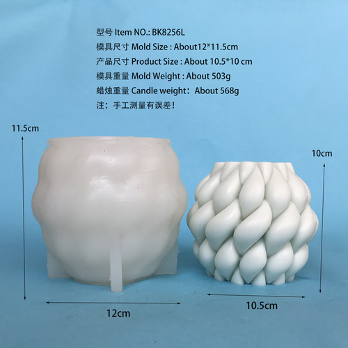 DIY Geometric Art Candle Silicone Mold, 3D Rotating Raindrop Silicone Aroma Diffuser Stone Ornament BK8256