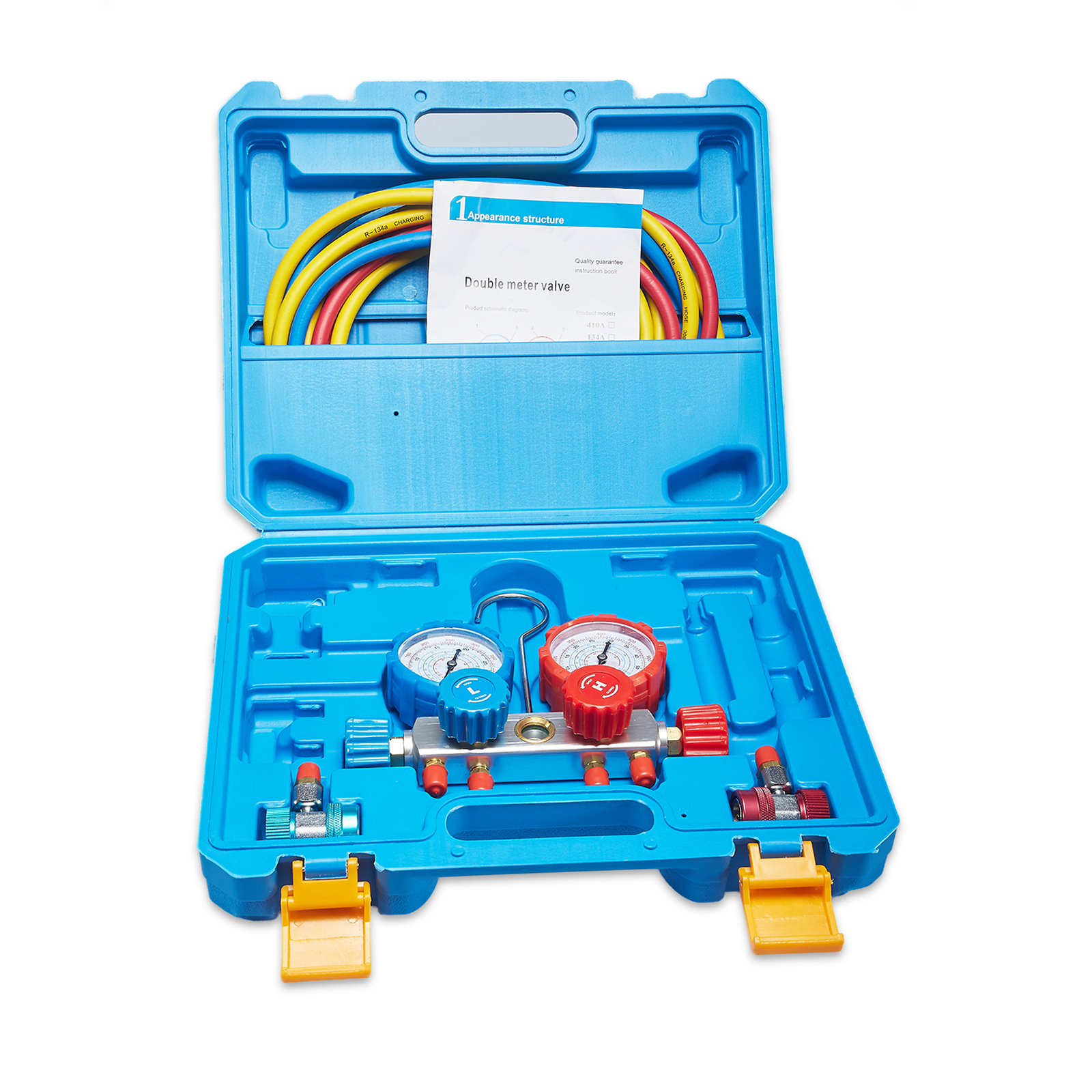出口美国双表阀组 汽车空调加氟工具表 R410/R134/R404/R22冷媒