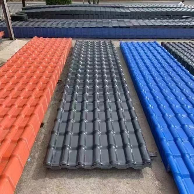 树脂瓦塑料合成树脂瓦片屋顶加厚建筑用工厂仿古瓦片屋顶跨境批发