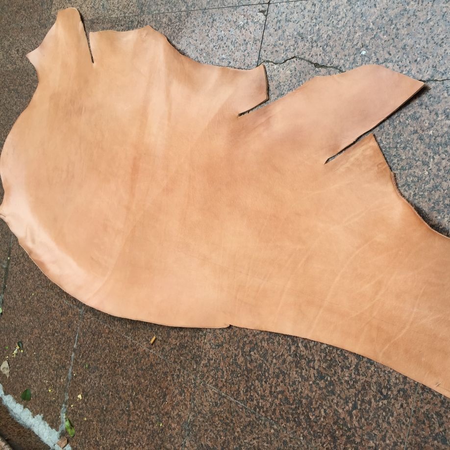 本色头层全植鞣牛皮，手工皮料，栲胶皮 马鞍皮 头层牛皮 植鞣皮