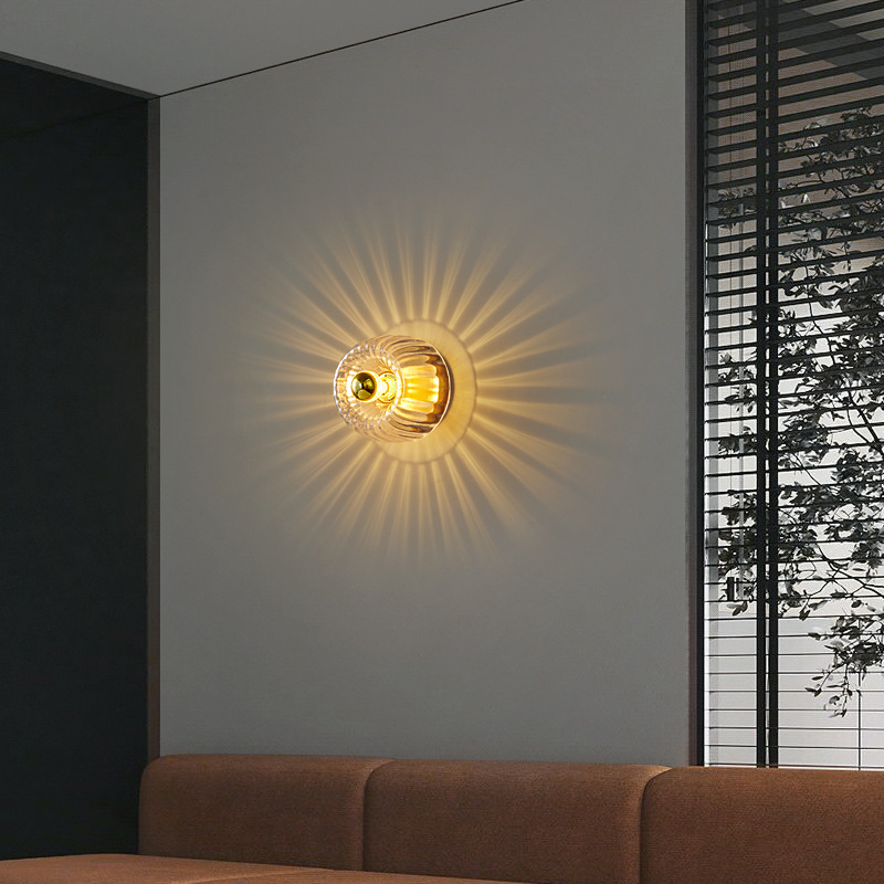 Modern LED glass minimalistic sconce for bed for living room for…