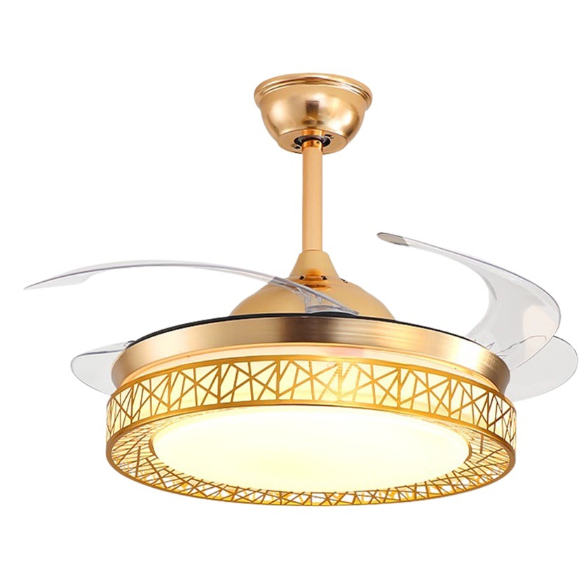 Lámpara de Techo con Ventilador de Espectro Completo para Dormitorio, Iluminación Moderna para Sala de Estar de Zhongshan, Lámpara de Techo Decorativa Invisible con Ventilador para Comedor, Decoración del Hogar.