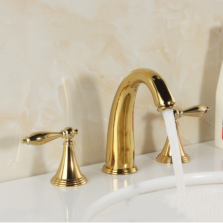 Copper Basin faucet bathroom faucet hot and cold wash basin wash basin wash basin sink double hole three hole split