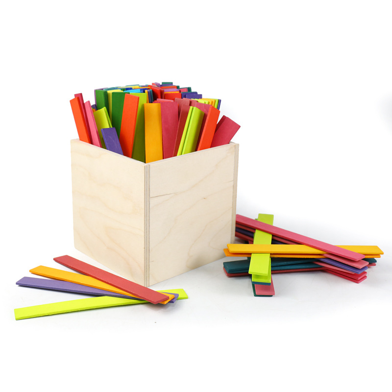 Madera Jenga Rompecabezas Torre de pila de bebés Juguetes de madera Educación temprana para niños Arco iris Pila grande Pila de bloques de construcción