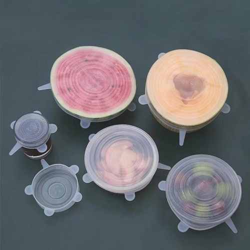 Silicone Food Storage Cover Set of 6 Food-Grade Silicone Covers Stretchable Sealing Fruits and Vegetables Kitchen Refrigerator Preservation