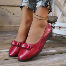 跨境外贸大码2025秋季新款玛丽珍鞋女蝴蝶结晚风平底单鞋女36-43