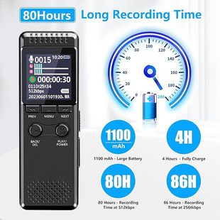 New Product Noise Reduction Recorder, Large Color Screen Lithium Battery, about 130 Hours, 28 Languages, Typec Interface, Now Available D768