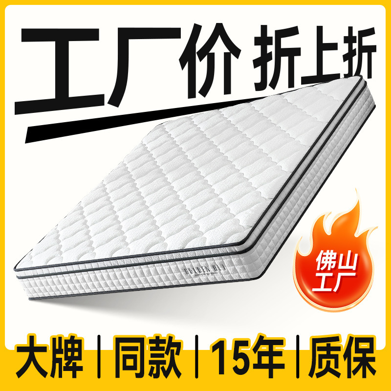 Foshan Factory Hotel Bed and Breakfast Simmons Mattress Latex Home Rental Hard Coconut Palm Independent Spring Dormitory Mattress