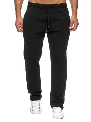 Solid Color Fleece Sweatpants for Men