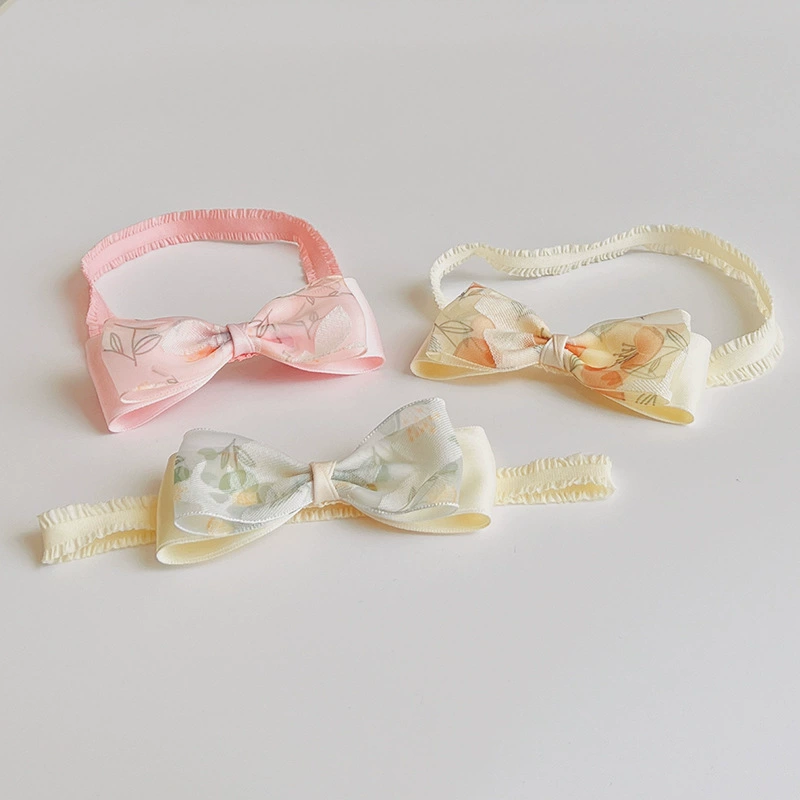 Корейский стиль Цветочная Детская повязка для волос Маленький месячный возраст Бант на голову Цветочные аксессуары для волос Эластичный головной убор для маленьких девочек Цветок на голову новорожденного