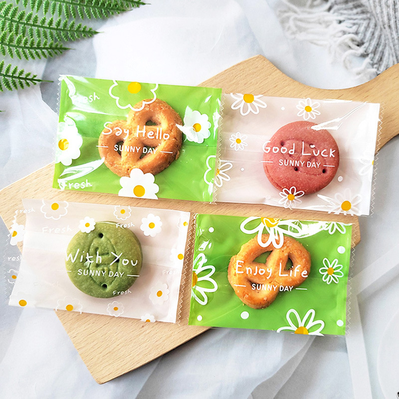 雪花酥包装袋小清新奶枣牛轧饼干曲奇蔓越莓袋加厚透明磨砂点心袋