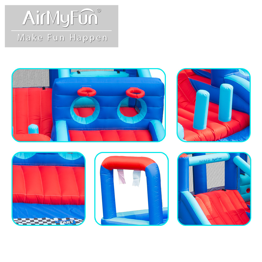 AMF | Castillo inflable para niños, tobogán inflable interior, trampolín, parque infantil para el hogar, castillo inflable para fiestas al aire libre