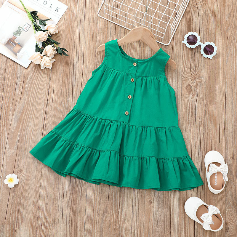 Casual Solid Color Vest A-line Sleeveless Dress Wholesale Nihaojewelry display picture 2