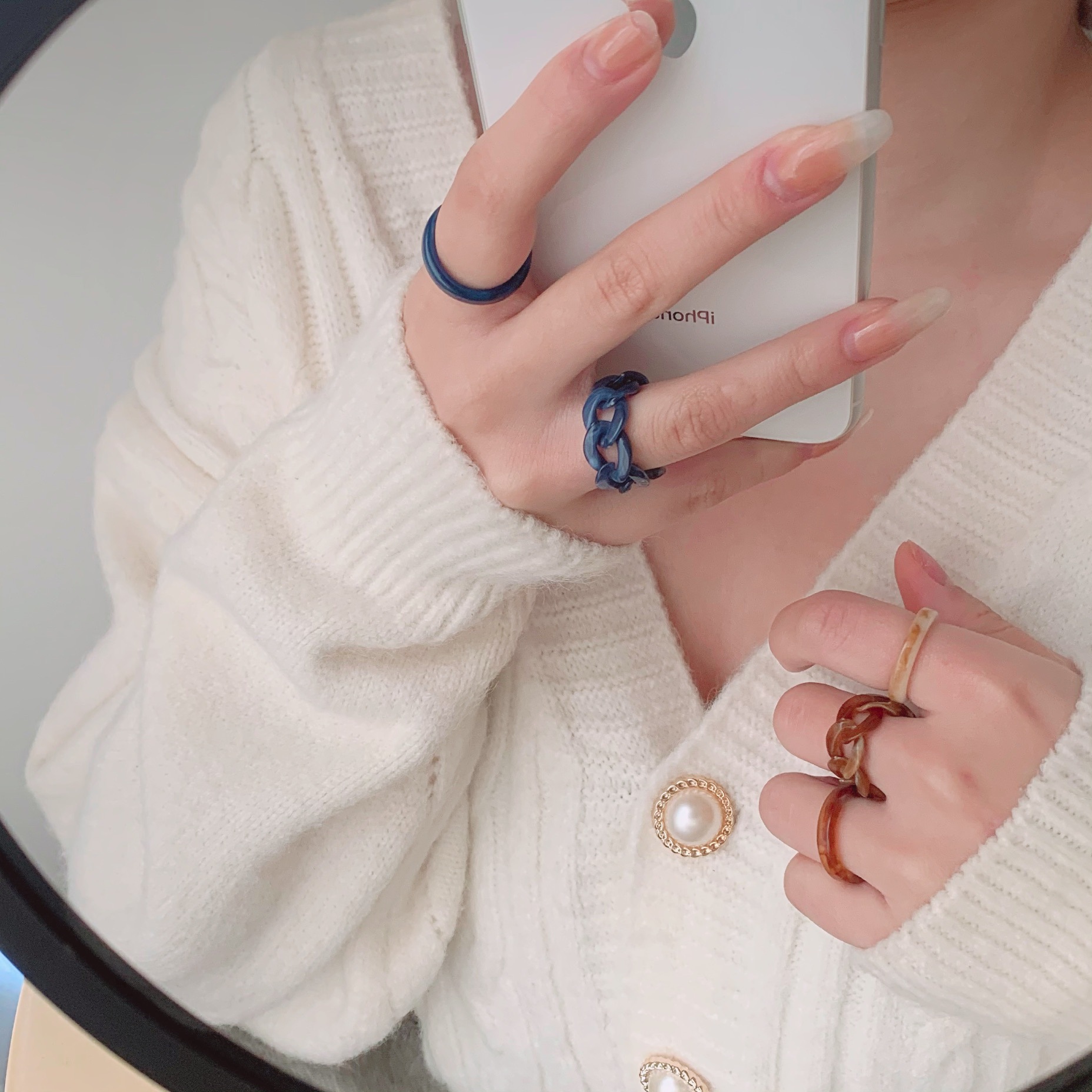 Minimalist Stackable Ring Set With Cubic Zirconia For Women_voghion.com