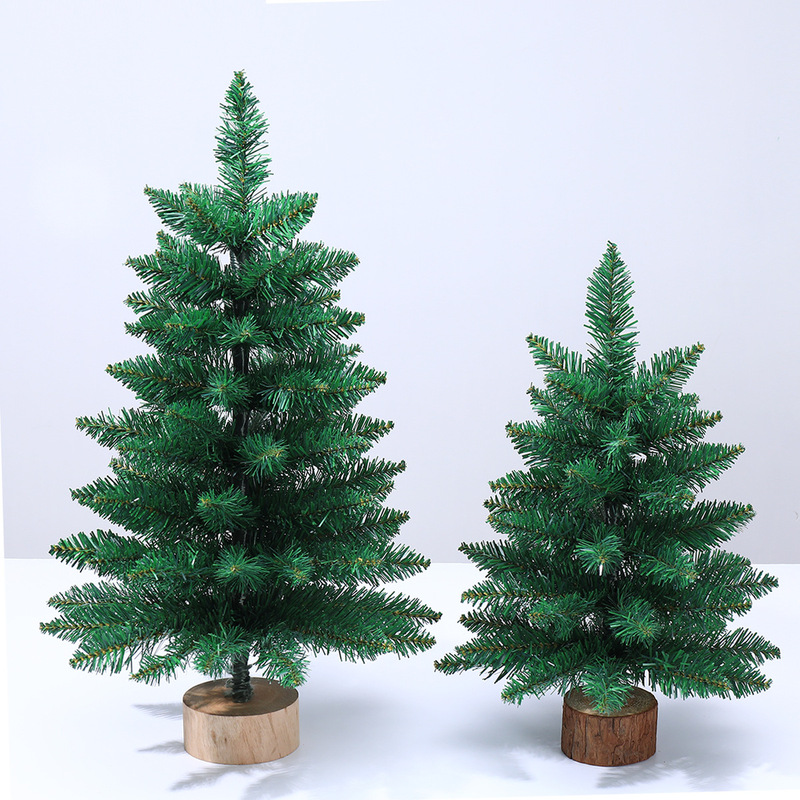 クリスマスミニ小型pe混合尖ったクリスマスツリーのショーウインドーのデスクトップ装飾品45/60cm暗号化|undefined