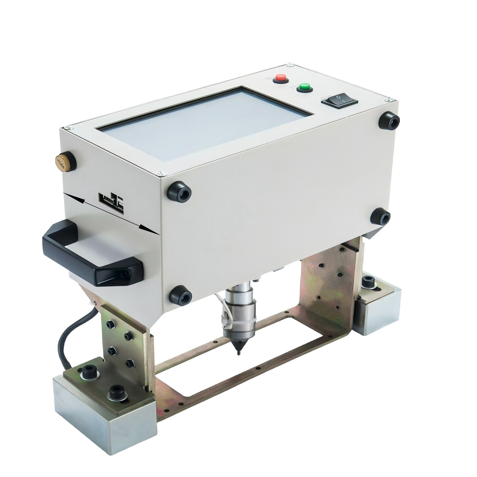 Máquina de marcado eléctrica de mano pequeña, máquina de codificación de impresión de acero, piezas de acero para moldes, brida de placa de acero, máquina de grabado de estructura de acero