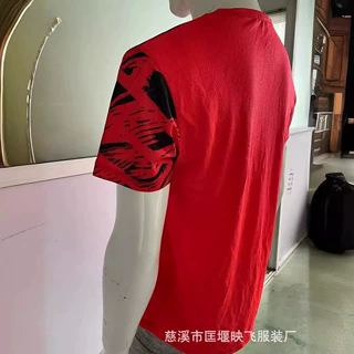 定制rpet材质圆领T恤 三针五线 满版热升华印刷拼接工艺 来图来样