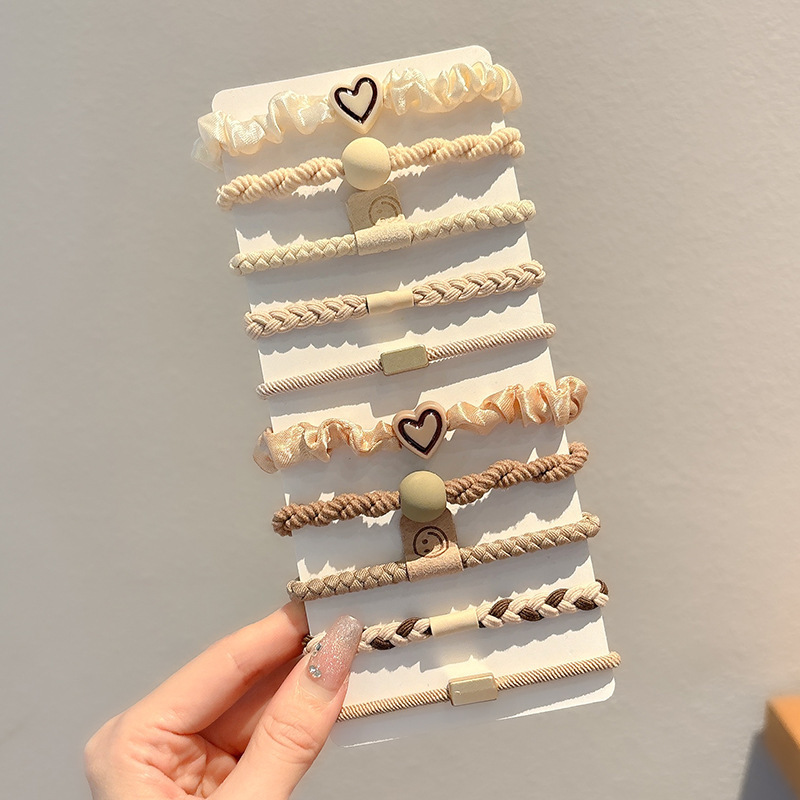 Caricatura encantadora anillo de pelo pulgar no daña el cabello de los niños correa de correa pequeña cuerda de cabello para niñas cuerda de cabello