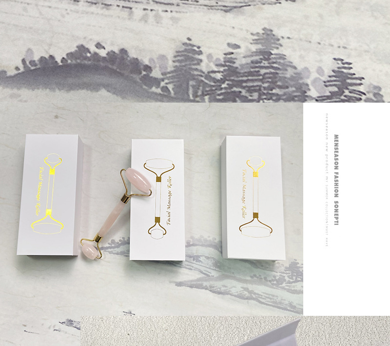 Nokta Rosen Quarz Jade Zylinder Verpackungsbox mit Magnet magnetisches Absorptionsbuch-förmige Box Jade Schabeplatte Set mit Deckel Geschenkbox