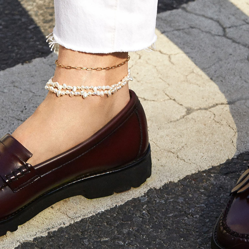 Stainless steel Franco chain ankle chain for women and men hip-hop cuban ankle chain direct selling and wholesale