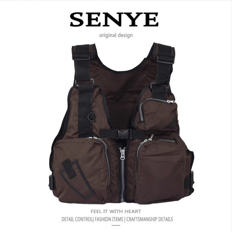 High Street American Outdoor Vest for Men and Women, Multi-Functional Multi-Pocket Adjustable Casual, Handsome and Versatile Fishing Vest for Men High Street American Outdoor Vest for Men and Women, Multi-Functional Multi-Pocket Adjustable Casual, Handsome and Versatile Fishing Vest for Men