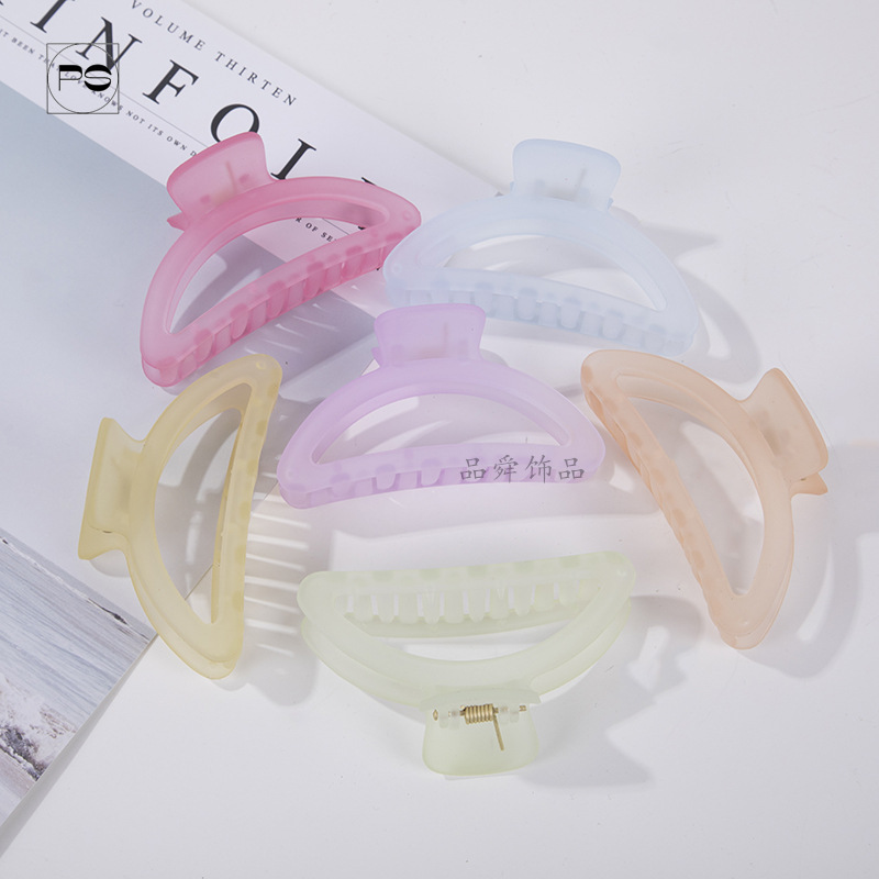 Estilo coreano simple helado jalea horquilla de las mujeres Cabeza trasera grande elegante Bañeras pelo dulce tocado al por mayor