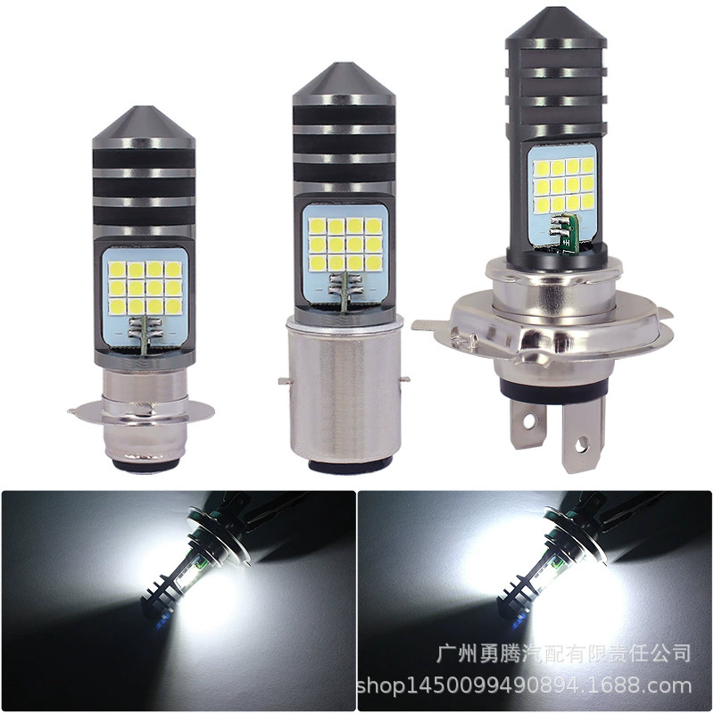 Электрическая автомобильная лампа H4 H6 PX15D 3030 24LED аккумуляторная фара для автомобиля мотоцикла мощный свет встроенный свет для съемки