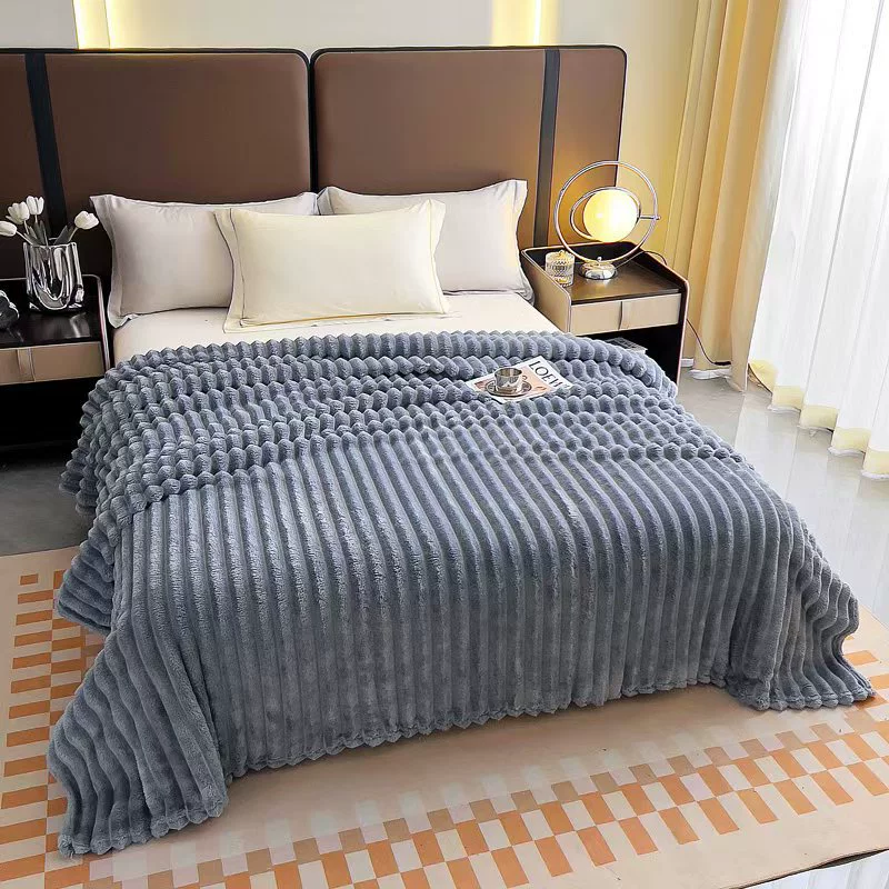 Flannel Double-Sided Duvet, Thickened Plush Throw, Multiple Sizes 70×100–200×230 cm
