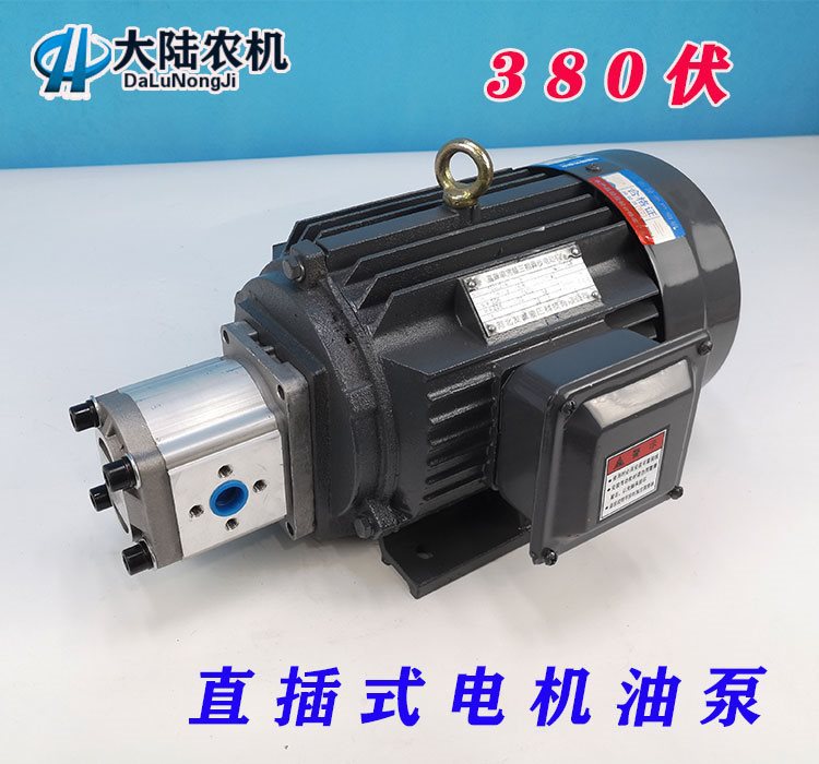 插入式齿轮泵电机组直插式电机液压泵 380v立式卧式油泵电机泵站