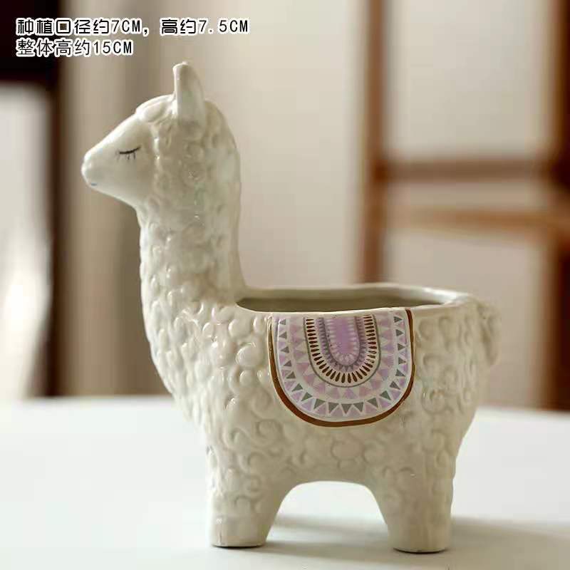 Maceta decorativa con diseño cartoon