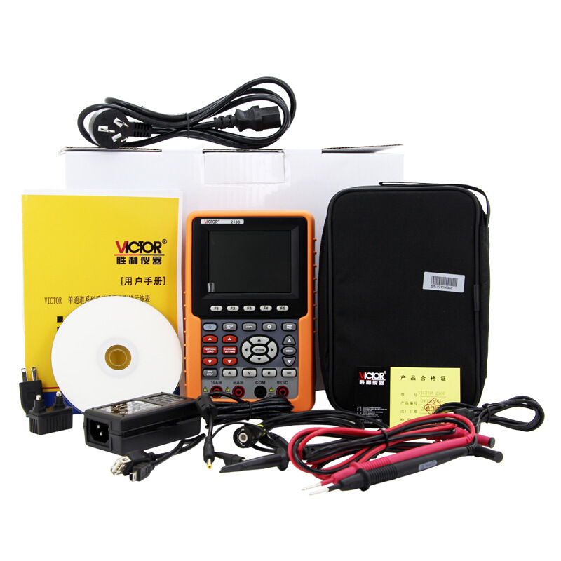 VICTOR胜利 VC2100 单通道数字彩色示波器 便携示波表100MHZ带宽